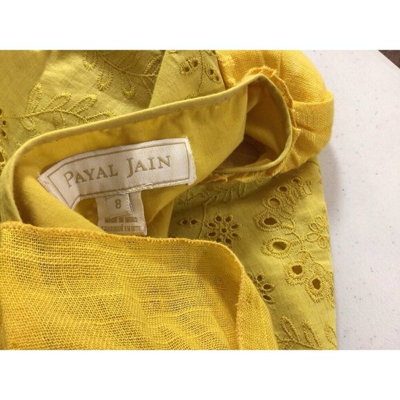 Anthropologie Payal Jain Fallon Eyelet Maxi Dress Womens 8 - Picture 9 of 10